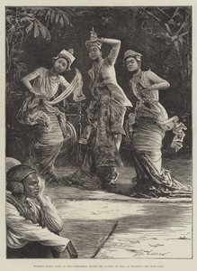 Burmese Ballet Girls as they performed before the Viceroy of India at Rangoon by Henry Stephen Ludlow